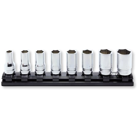 Socket Set 8-19mm 6 Point 200mm Z-series 8 Pieces 3/8 Sq. Drive